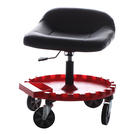 Traxion 2-230 Original Monster Gear Rolling Seat: Adjustable Height, Five 5 Inch Casters and Patented Spinning Gear Tray