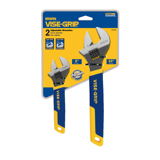 Vise Grip 2PC ADJUSTABLE WRENCH SET 6" & 10"