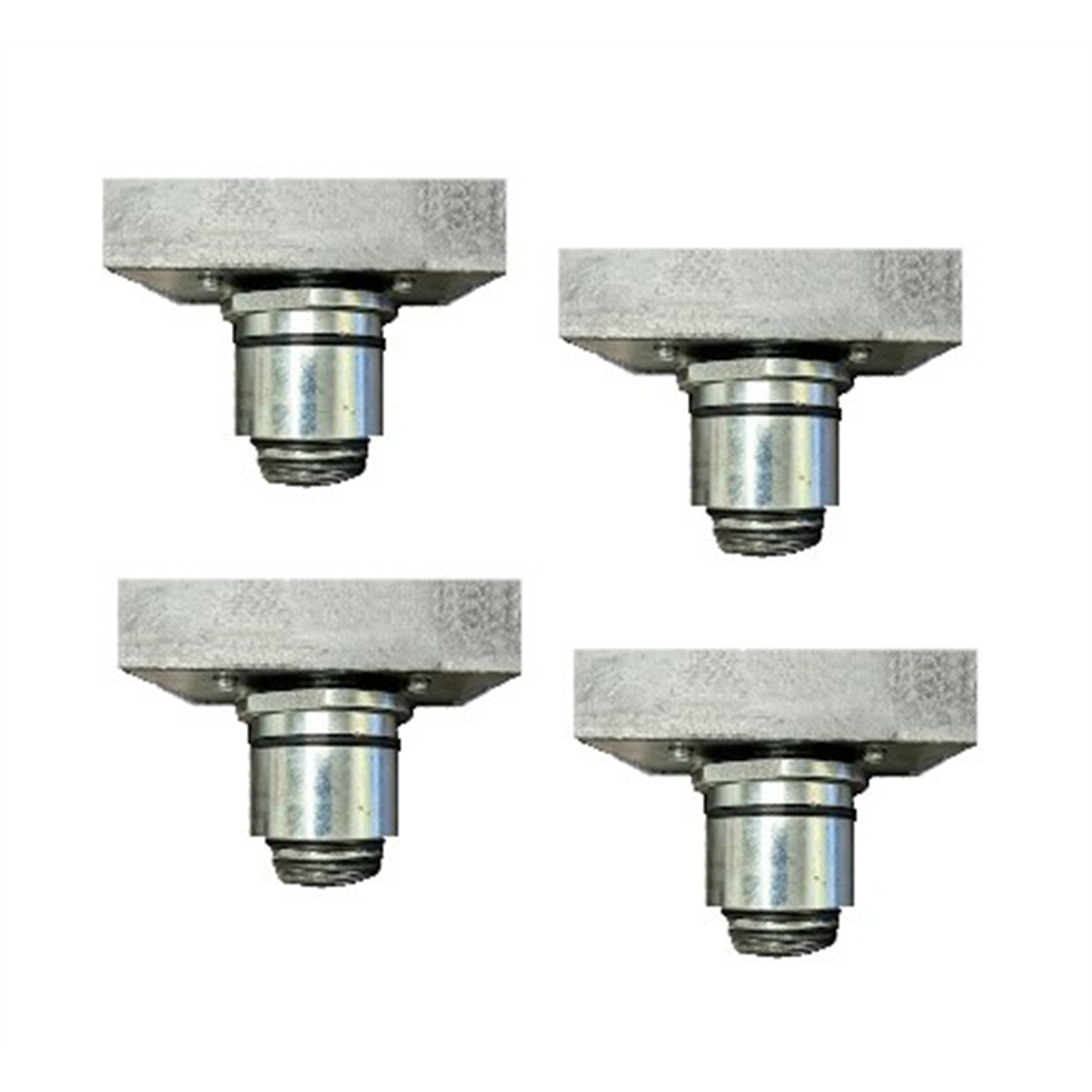 Atlas Automotive Equipment Set of 4 Slotted Rubber Adjustable Adapters, 2" Peg