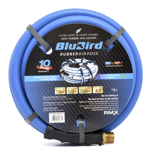 BluBird BluBird Rubber Air Hose 1/2 in. x 15 ft.