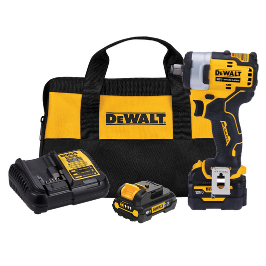 DeWalt 12V 1/2" Compact Impact Wrench Kit w/ Hog Ring