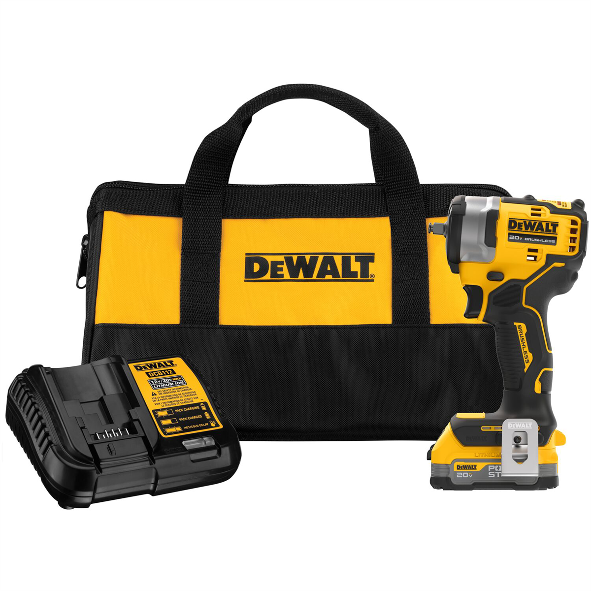 DEWALT 3/8" Compact Impact Wrench Pstack Kit