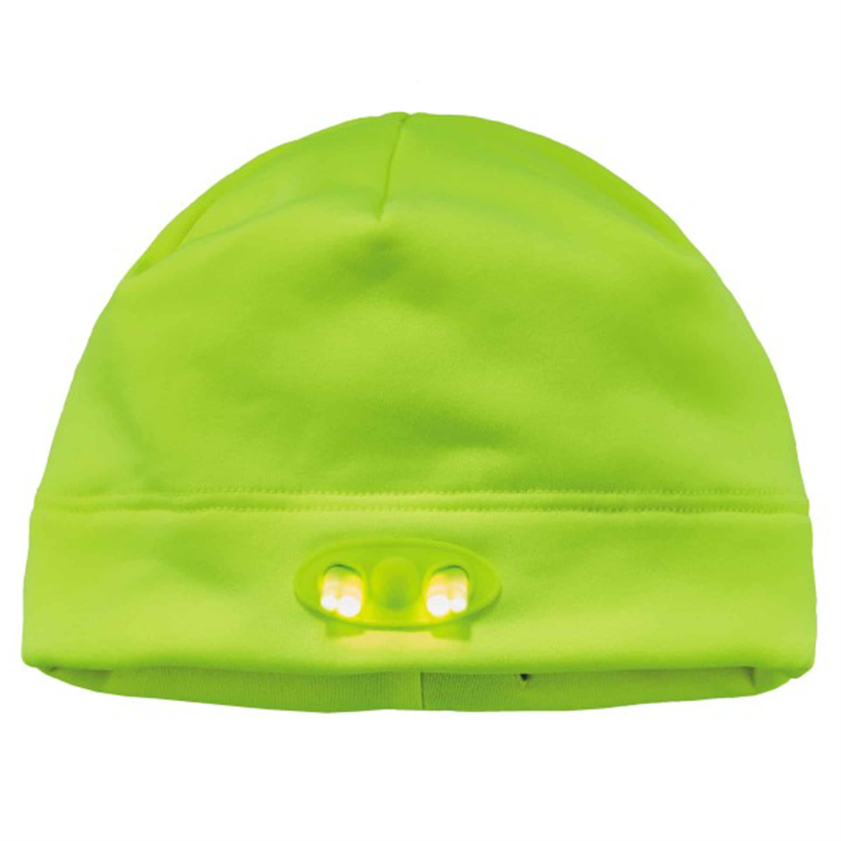 Ergodyne 6804 Lime Skull Cap Beanie Hat with LED Lights