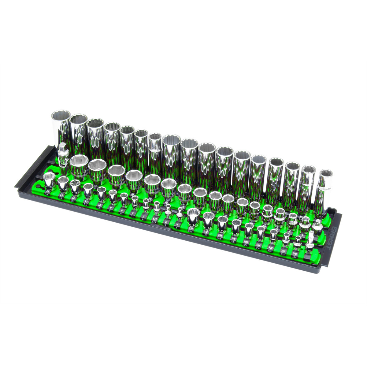 Ernst Mfg. 3 Rail Twist Lock Socket Boss 18", Green - 1/4", 3/8" & 1/2"