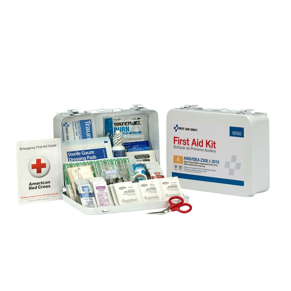 First Aid Only 25 Person First Aid Kit ANSI A  Metal Case