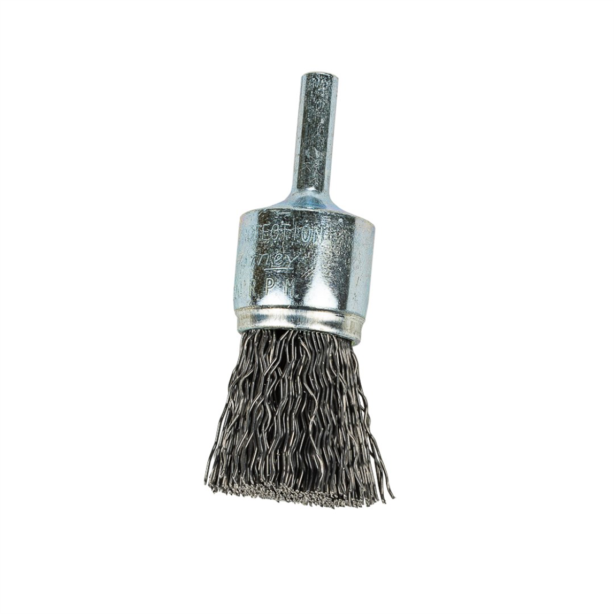 Forney Industries Command PRO End Brush, Crimped, 3/4 in x .020 in x 1/4 in Shank