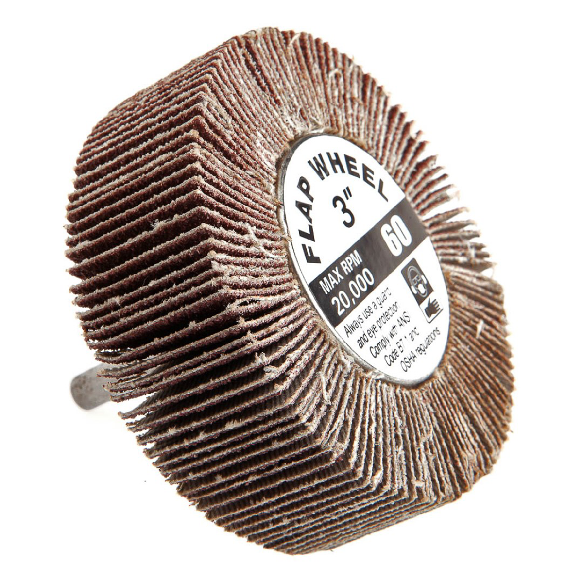 Forney Industries Forney 60181 Flap Wheel, Shank Mounted, 3 in x 1 in, Grit: 60