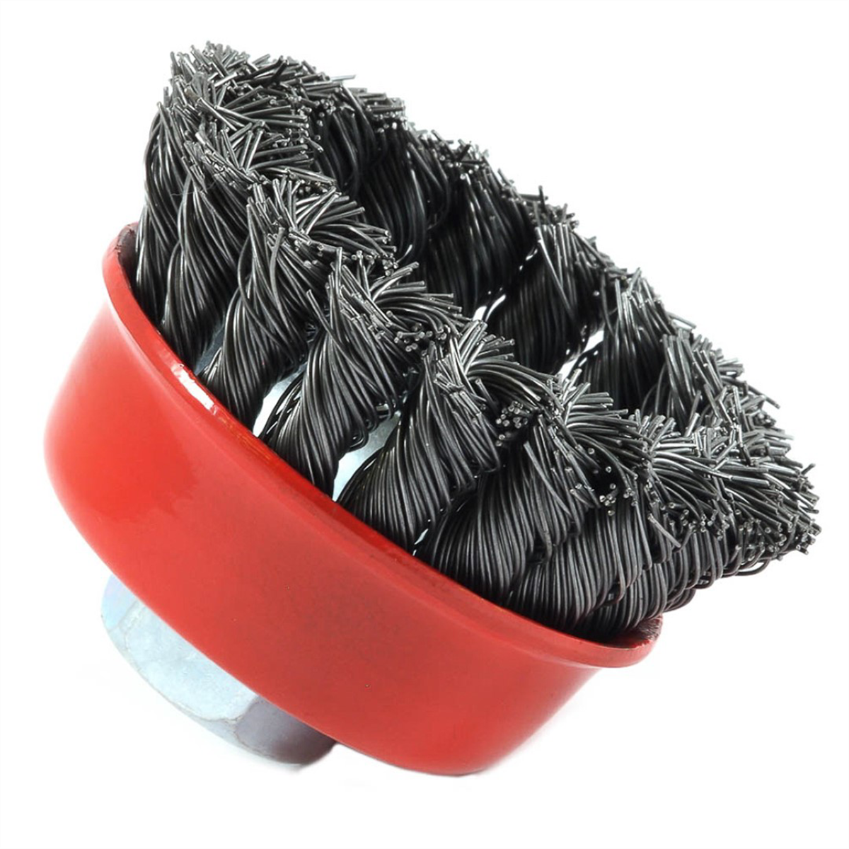 Forney Industries Cup Brush, Knotted, 2-3/4 in x .020 in x 5/8 in-11 Arbor