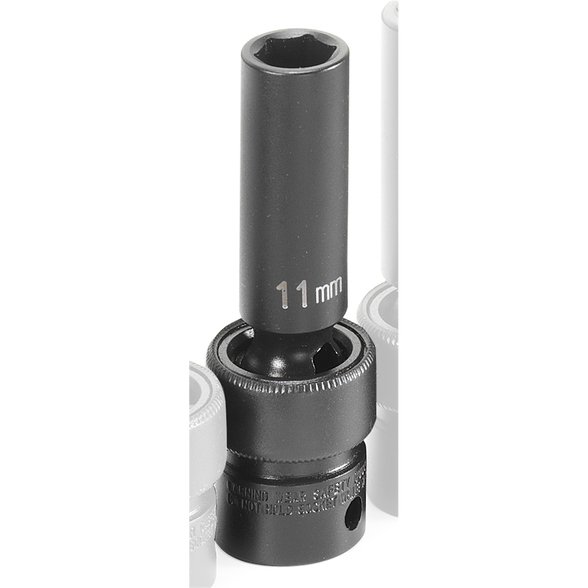 Grey Pneumatic SOC 11MM 3/8D IMP UNIV 6PT DP BLK