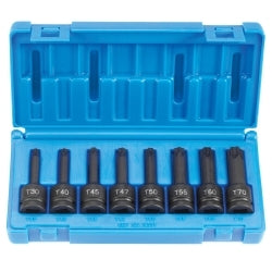 Grey Pneumatic 1/2" Drive 8 Piece Internal Torx Impact Driver Set