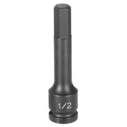 Grey Pneumatic 1/2" Drive x 3/8" Hex Driver 4" Length