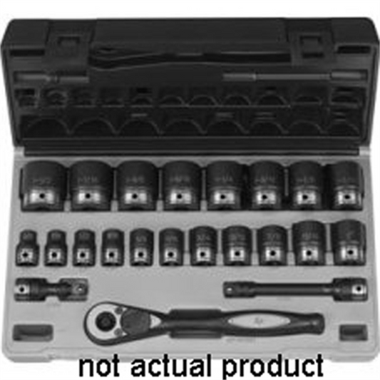 Grey Pneumatic 1/2" Drive x 1/2" Standard Duo-Socket - 6 Point