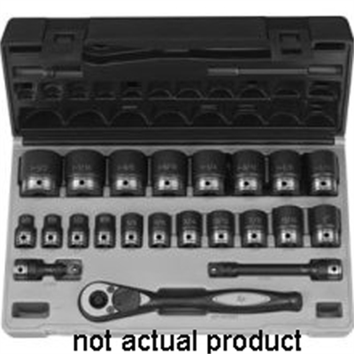 Grey Pneumatic 1/2" Drive x 1/2" Standard Duo-Socket - 6 Point