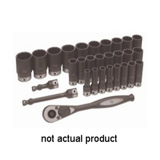 Grey Pneumatic 1/2" Drive x 20mm Deep Duo-Socket - 12 Point