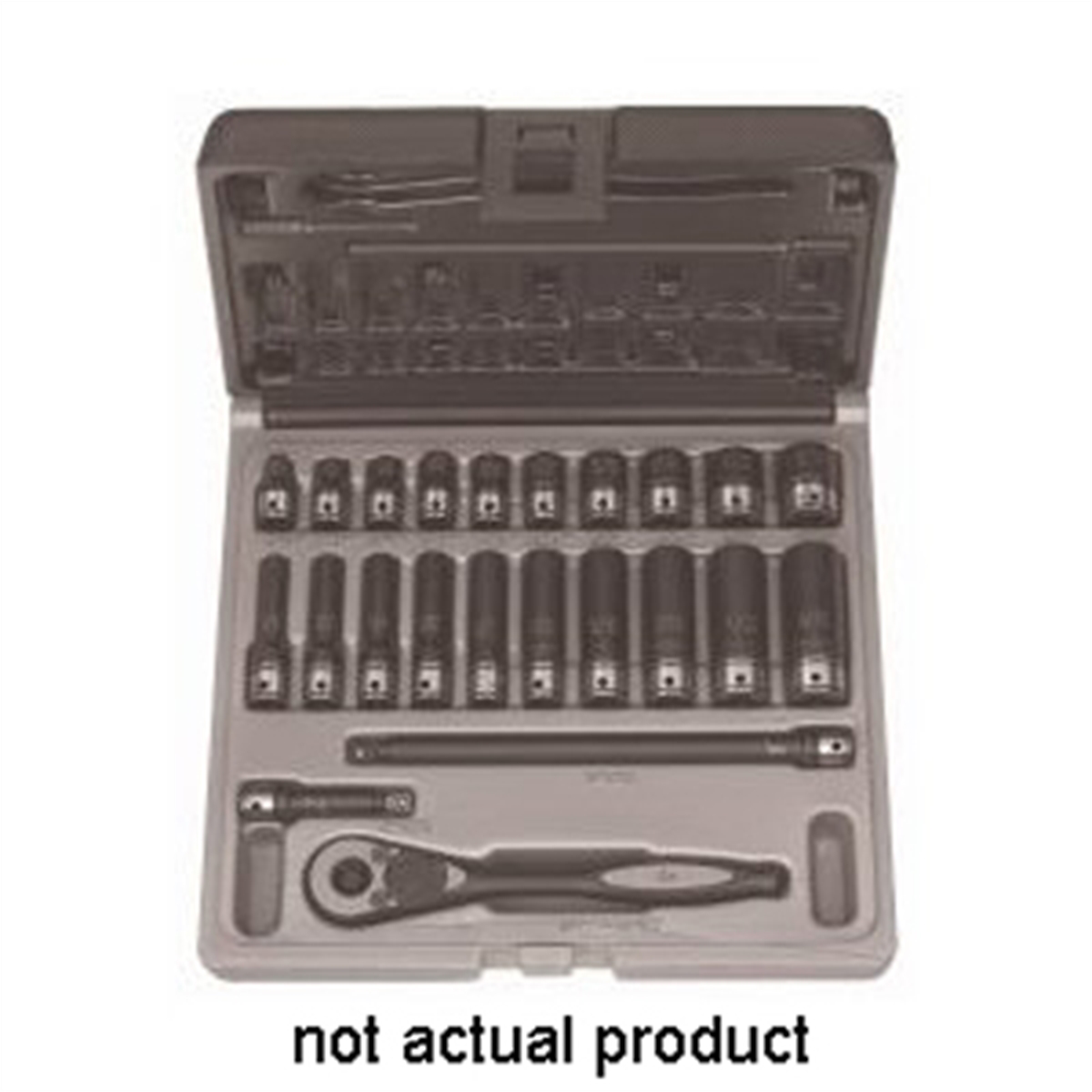 Grey Pneumatic 1/4" Drive x 1/4" Deep Duo Socket - 6 Point