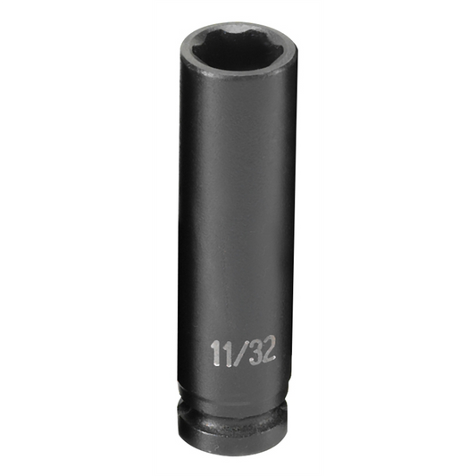 Grey Pneumatic SOC 11/32 1/4D IMP 6PT DP