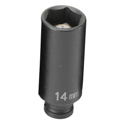 Grey Pneumatic SOC 14MM 1/4D IMP MAG 6PT DP BLK