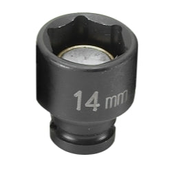 Grey Pneumatic SOC 14MM 1/4D IMP MAG 6PT BLK