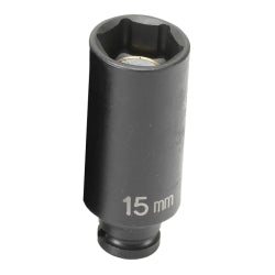 Grey Pneumatic SOC 15MM 1/4D IMP MAG 6PT DP BLK