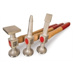 H&S AutoShot UNI-7803 Hammer Set Aluminum 3 Pieces with Hickory Handles and Storage Tray