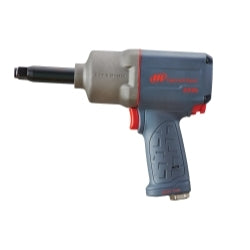 Ingersoll Rand 1/2 Inch Air Impact Wrench, 2 Inch Ext Anvil, Quiet, 1300 ft-lb Torque, Titanium Hammercase, Friction Ring Retainer, Pistol Grip