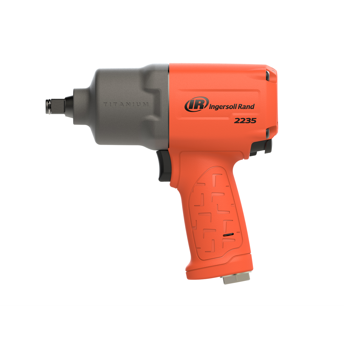 Ingersoll Rand 1/2 Inch Air Impact Wrench, 1350 ft-lb Torque, Titanium Hammercase, Friction Ring Retainer, Pistol Grip, Orange