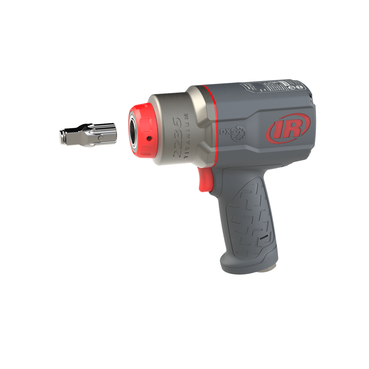 Ingersoll Rand DXS 1/2" Air Impact Wrench, Std Anvil, Quiet, 1500 ft-lb Torque, Friction Ring Retainer