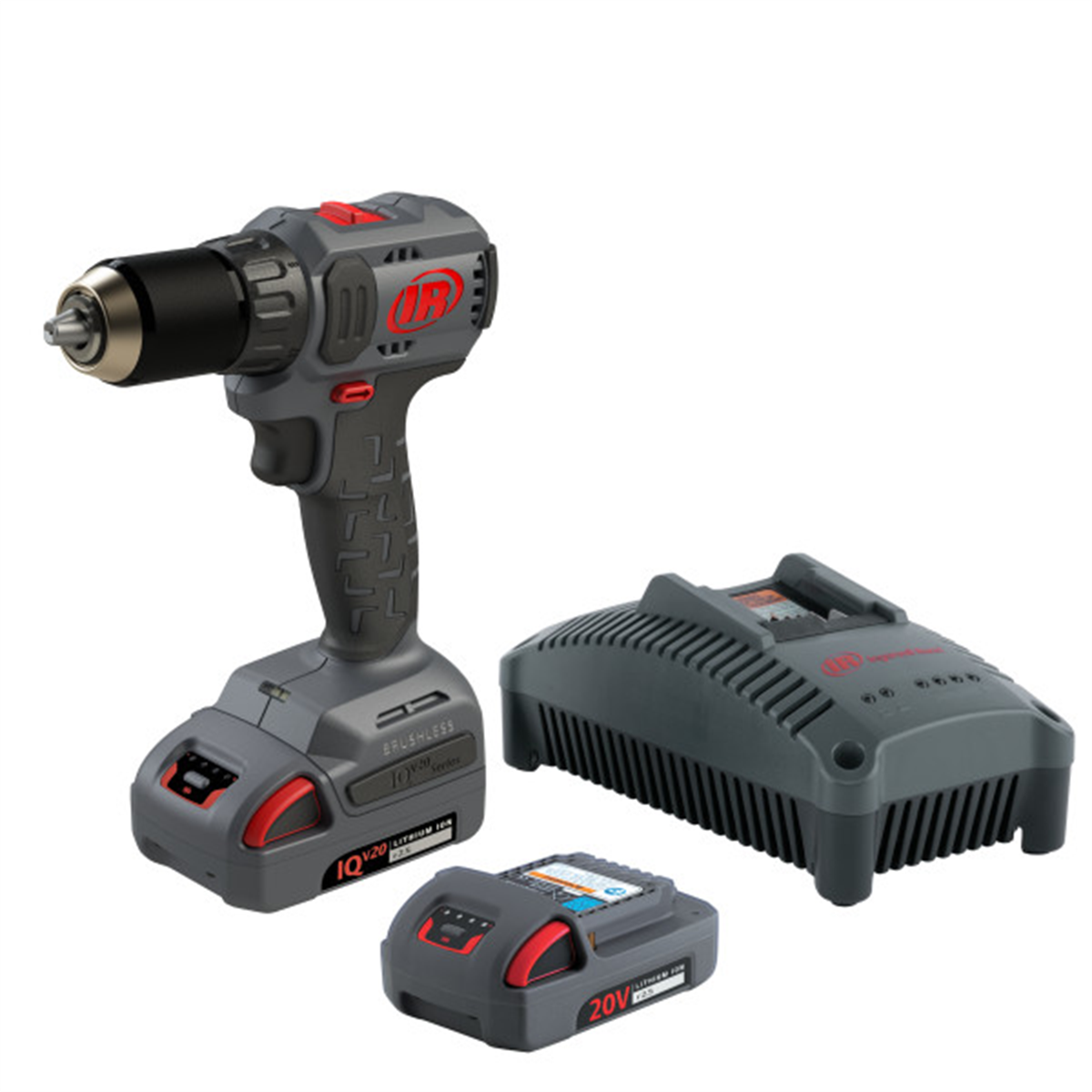 Ingersoll Rand 1/2" 20V Cordless Compact Drill Driver 2 Battery Kit, 450 in-lb Torque, Keyless Chuck