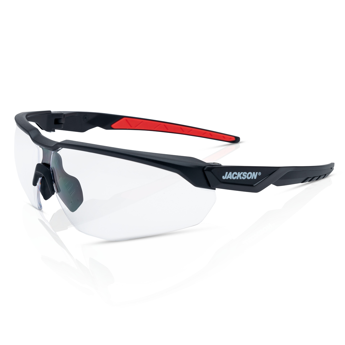 Jackson Safety Safety Glasses - HyperGuard H-Series - Clear Lens - Black Half Frame - STA-CLEAR Anti-Fog
