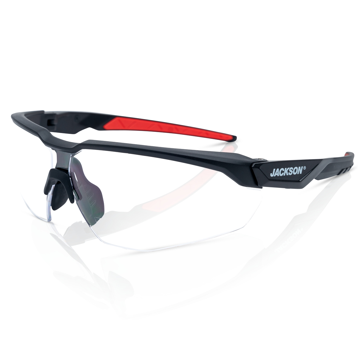 Jackson Safety Safety Glasses - HyperGuard H-Series - Clear 2.0 Readers Lens - Black Half Frame - STA-CLEAR Anti-Fog