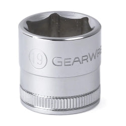 GearWrench 3/8 Inch Drive 6 Point Standard Metric Socket 19mm