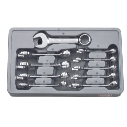GearWrench 10 Piece 12 Point Stubby Combination Metric Wrench Set