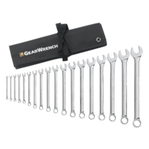 GearWrench 18 Piece 12 Point Long Pattern Combination SAE Wrench Set