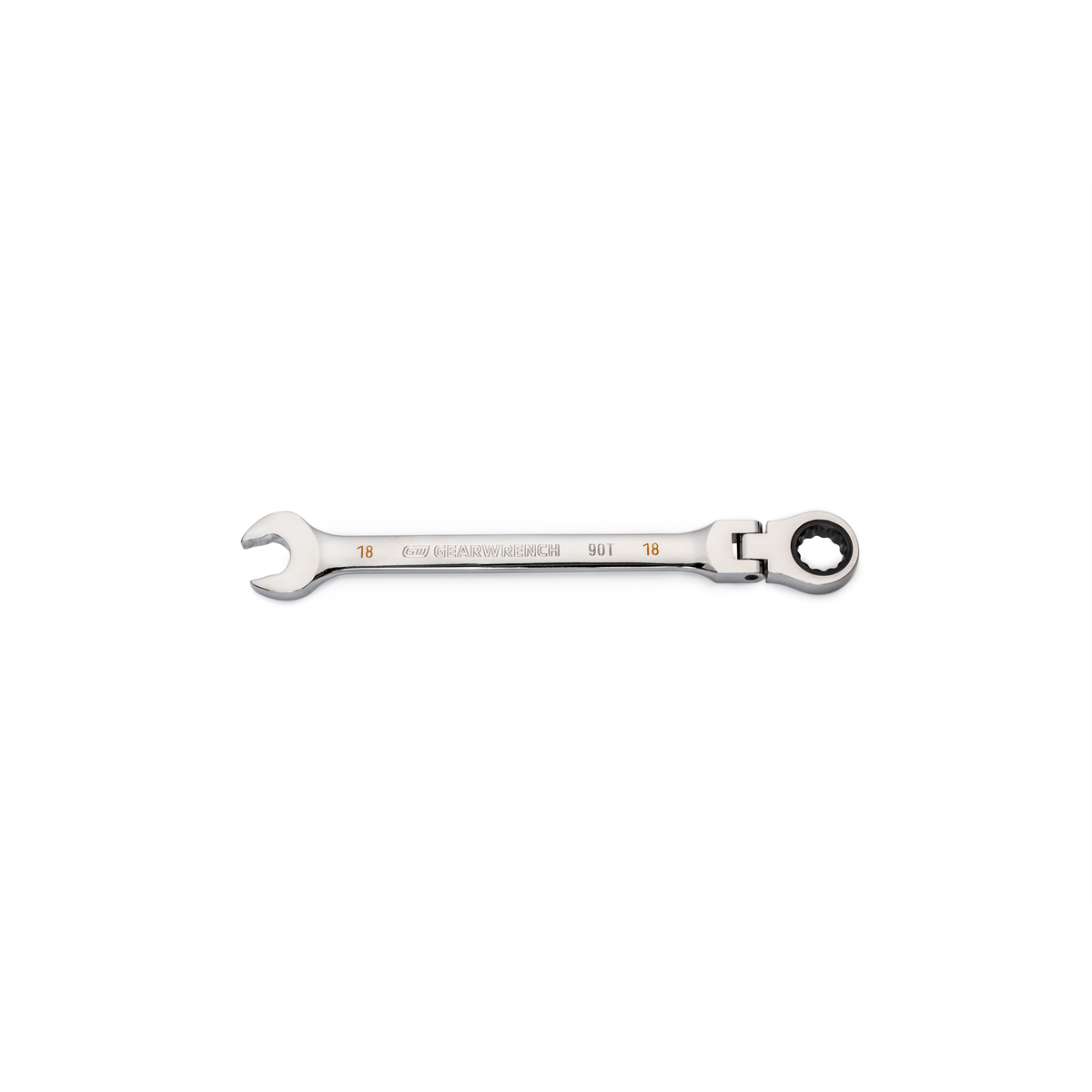GearWrench 18mm 90-Tooth 12 Point Flex Head Ratcheting Combination Wrench