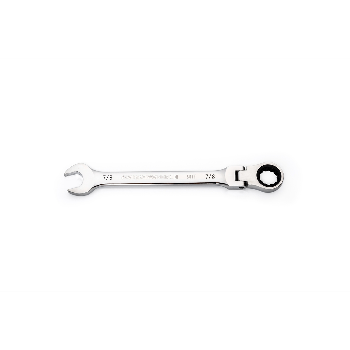 GearWrench 7/8 Inch 90-Tooth 12 Point Flex Head Ratcheting Combination Wrench