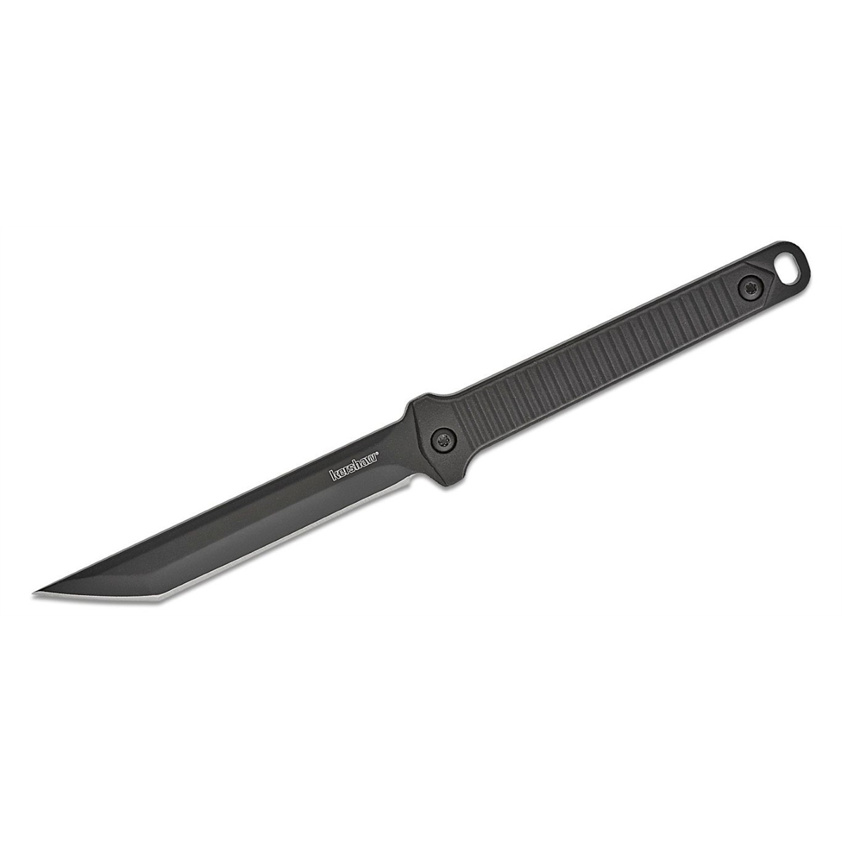 Kershaw Dune American Tanto Fixed Blade Neck Knife with Nylon Sheath - Black