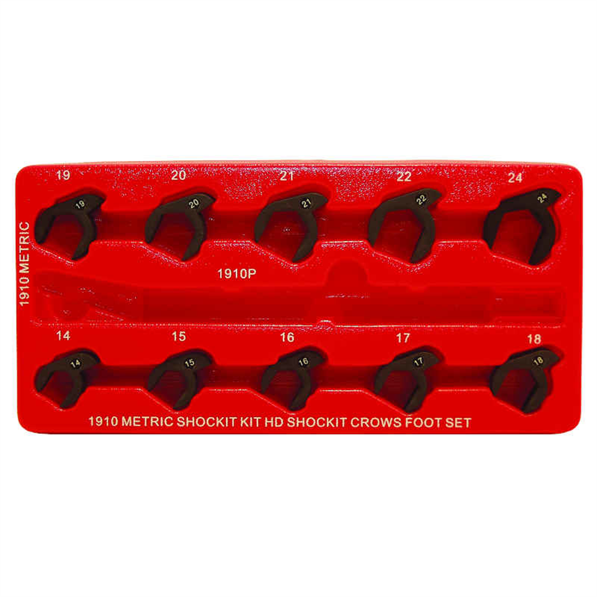 Milton Industries LTI Tool By MIlton 10 Piece Metric SHOCKIT Crows Foot Set - Heavy Duty Industrial Hydraulic