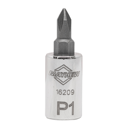 Mayhew Mayhew No. 1 Phillips Short Insert Socket Bit, 1/4-Inch Drive