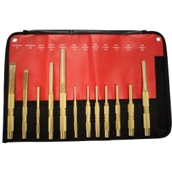 12PC Brass Punch & Scraper Set Display