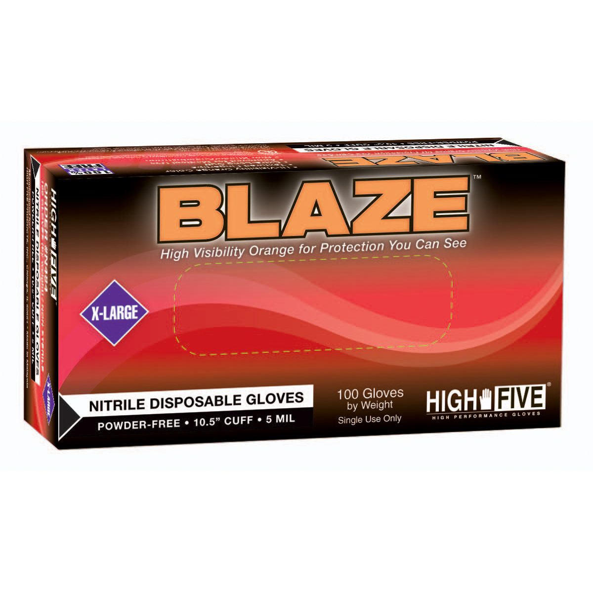 Microflex BLAZE PF NITRILE EXAM GLOVES XXL