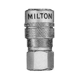 Milton Industries Industrial Coupler 1/4" NPT Female Brass Air Coupler, M-STYLE Quick Connect Air Coupler, S-715