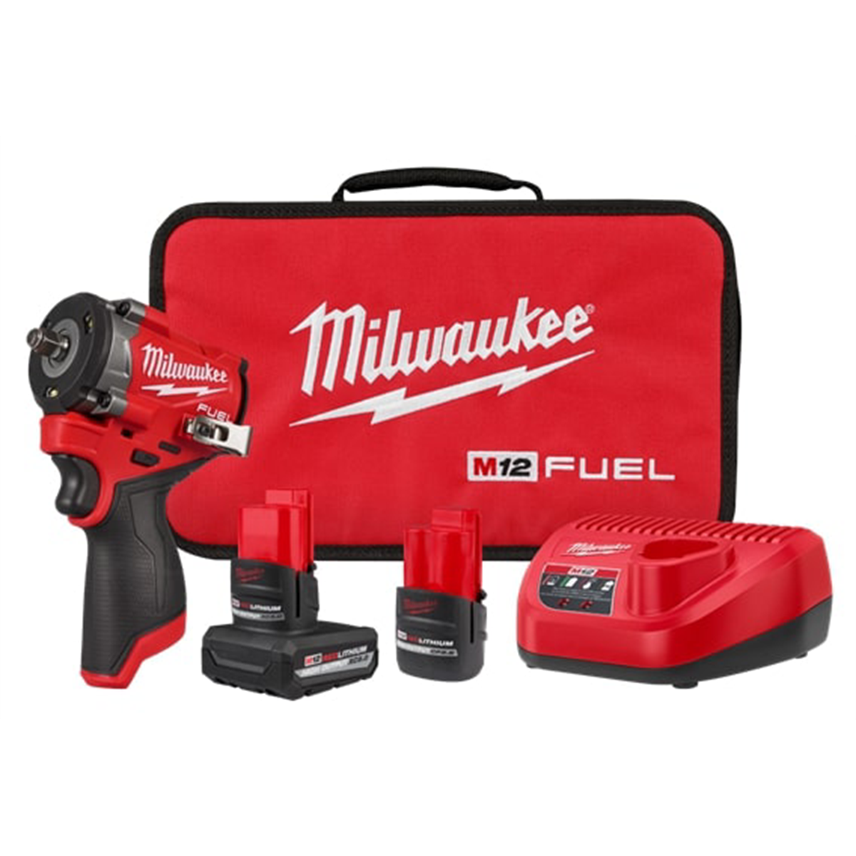 Milwaukee Tool M12 FUEL  Stubby 3/8" Impact Wrench Kit