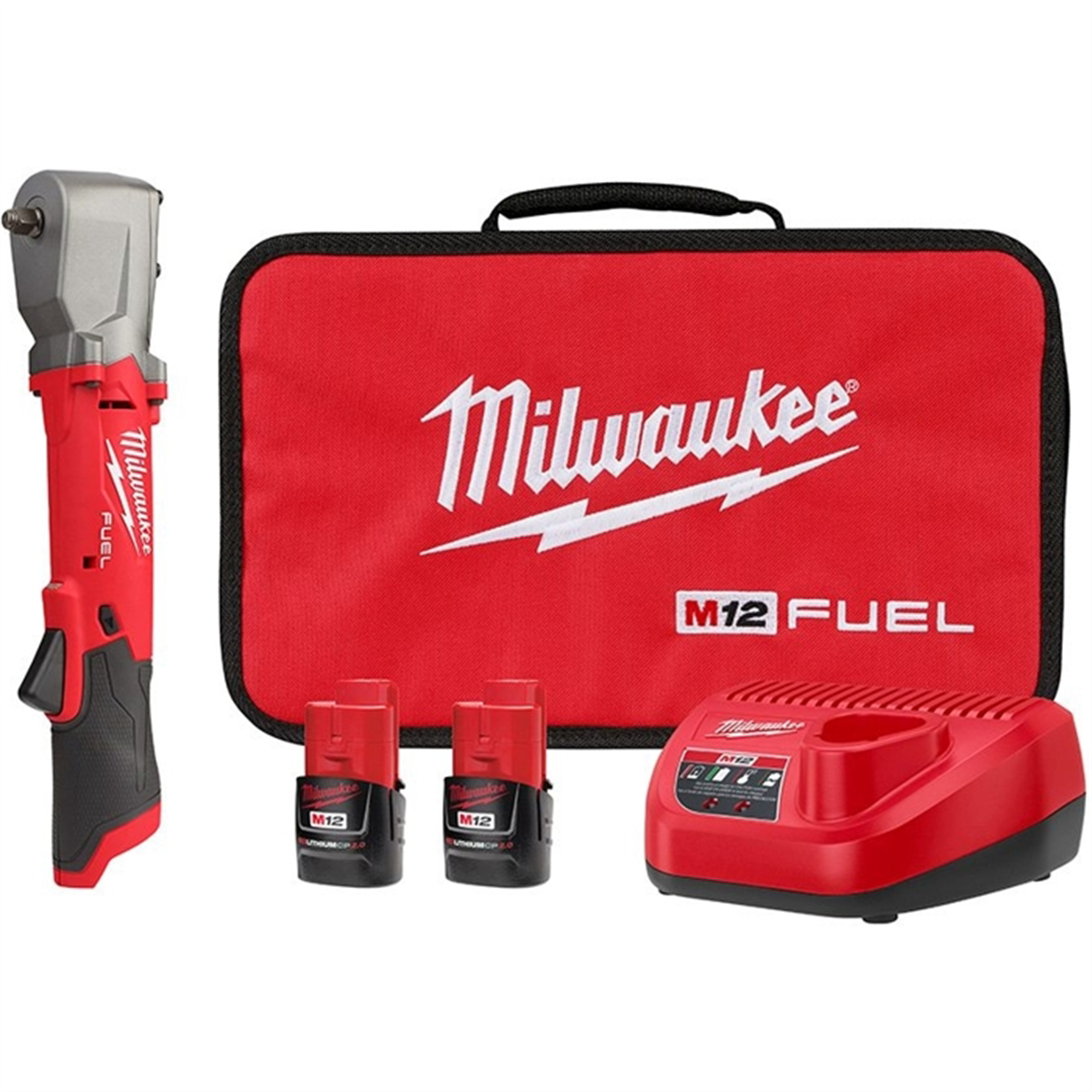 Milwaukee Tool M12 FUEL  3/8" Right Angle Impact Wrench w/ Friction Ring Kit