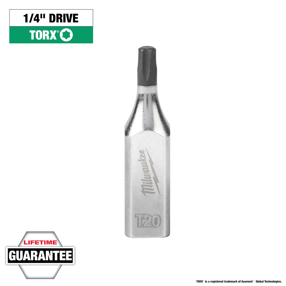 Milwaukee Tool 1/4" Drive T20 TORX Bit Socket