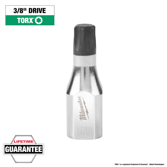 Milwaukee Tool 3/8" Drive T55 TORX Bit Socket