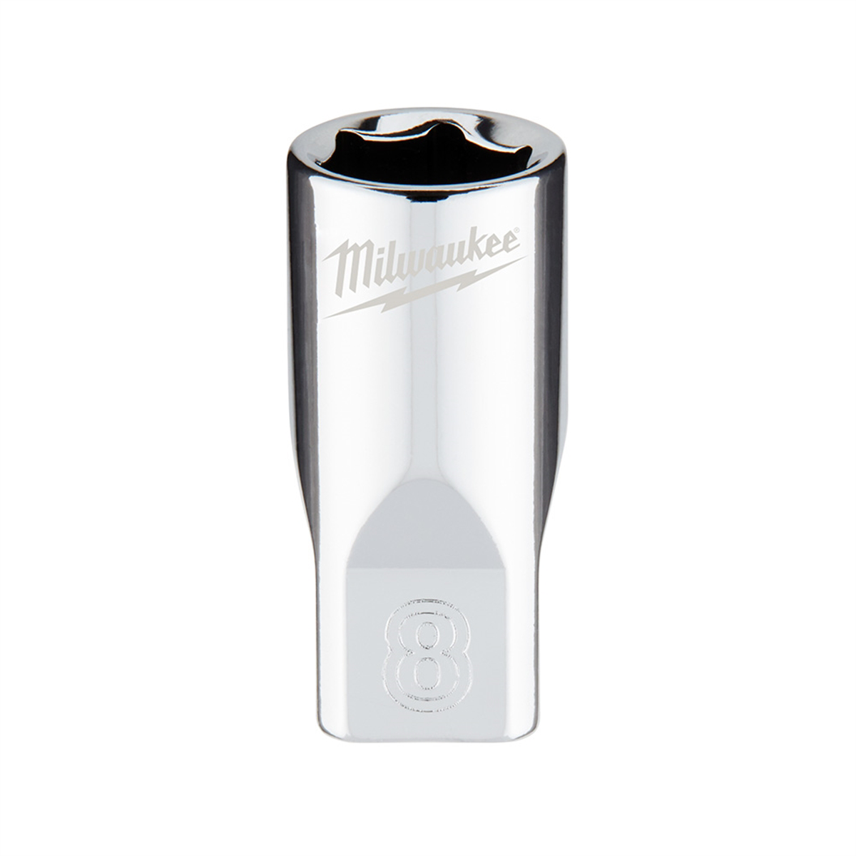Milwaukee Tool Milwaukee Tool 1/4" Drive 8mm Metric Socket with FOUR FLAT Sides, 6-Point, Vanadium Steel, Chrome