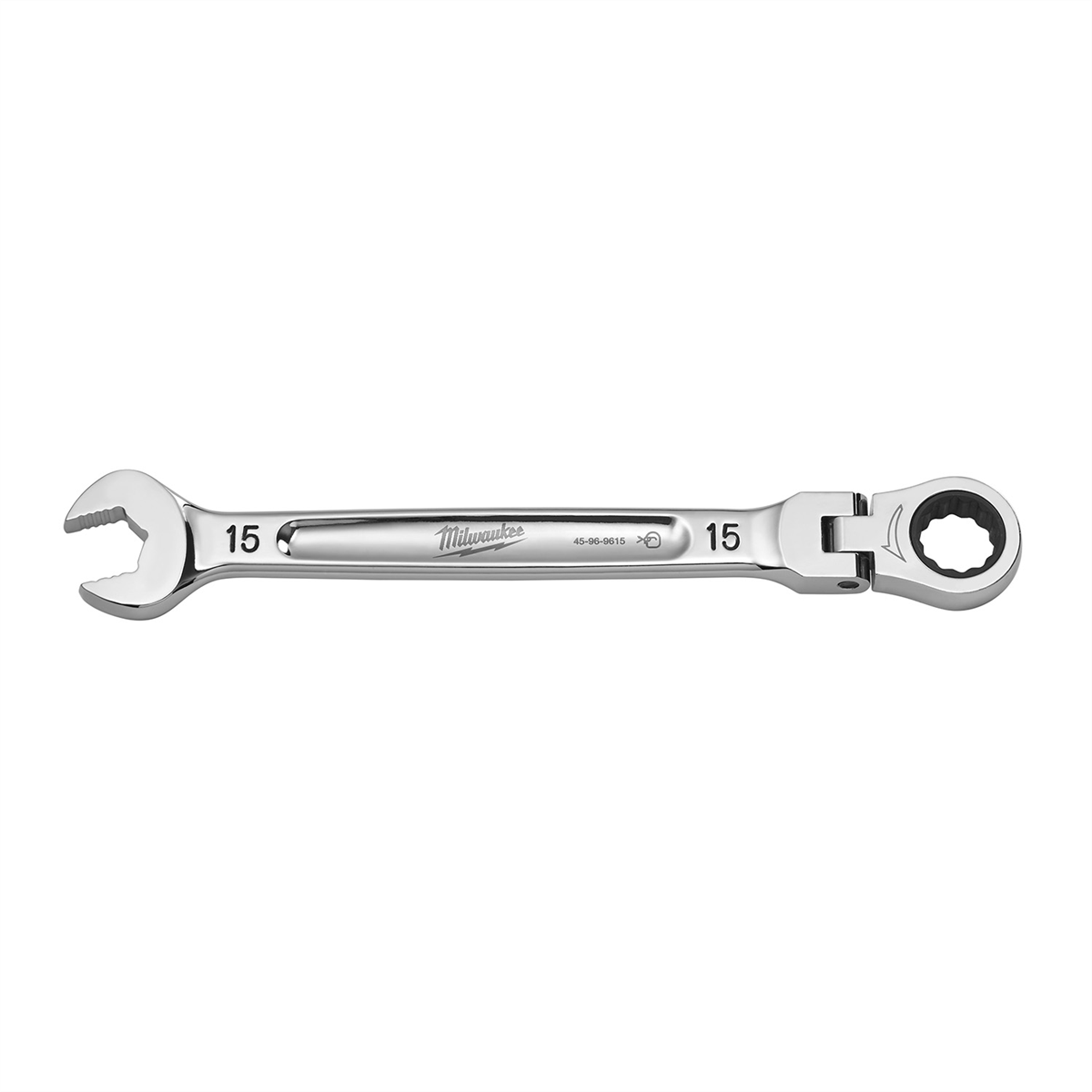 Milwaukee Tool 15mm Flex Head Ratcheting Combination Wrench