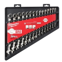 Milwaukee Tool 15 Piece Combination Wrench Set - Metric