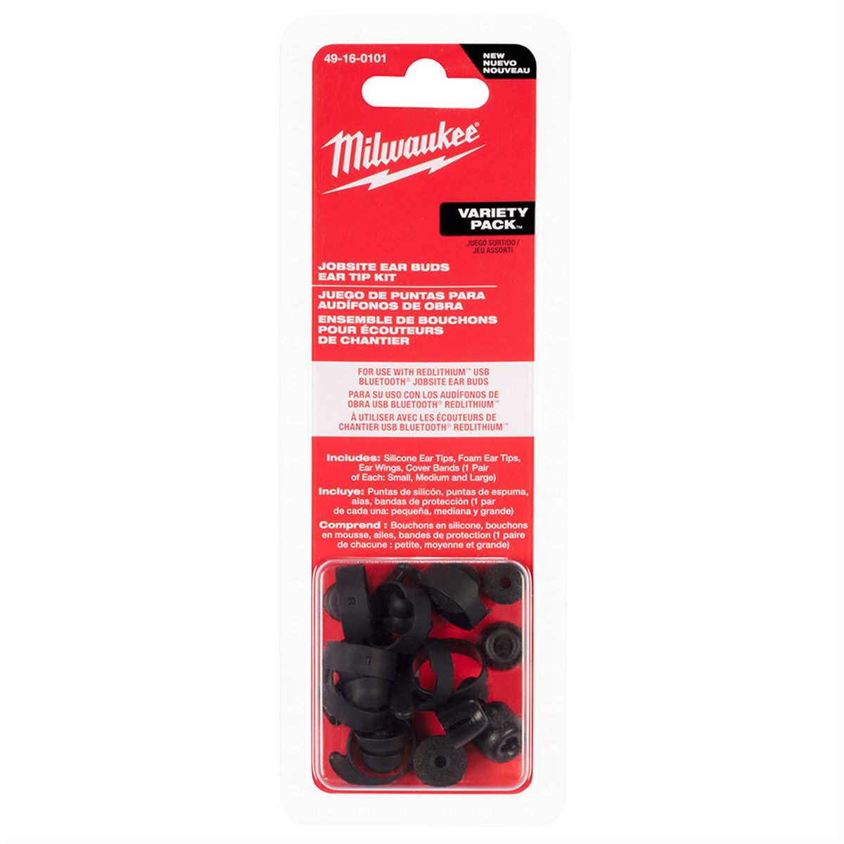 Milwaukee Tool Jobsite Earbuds Ear Tip Kit
