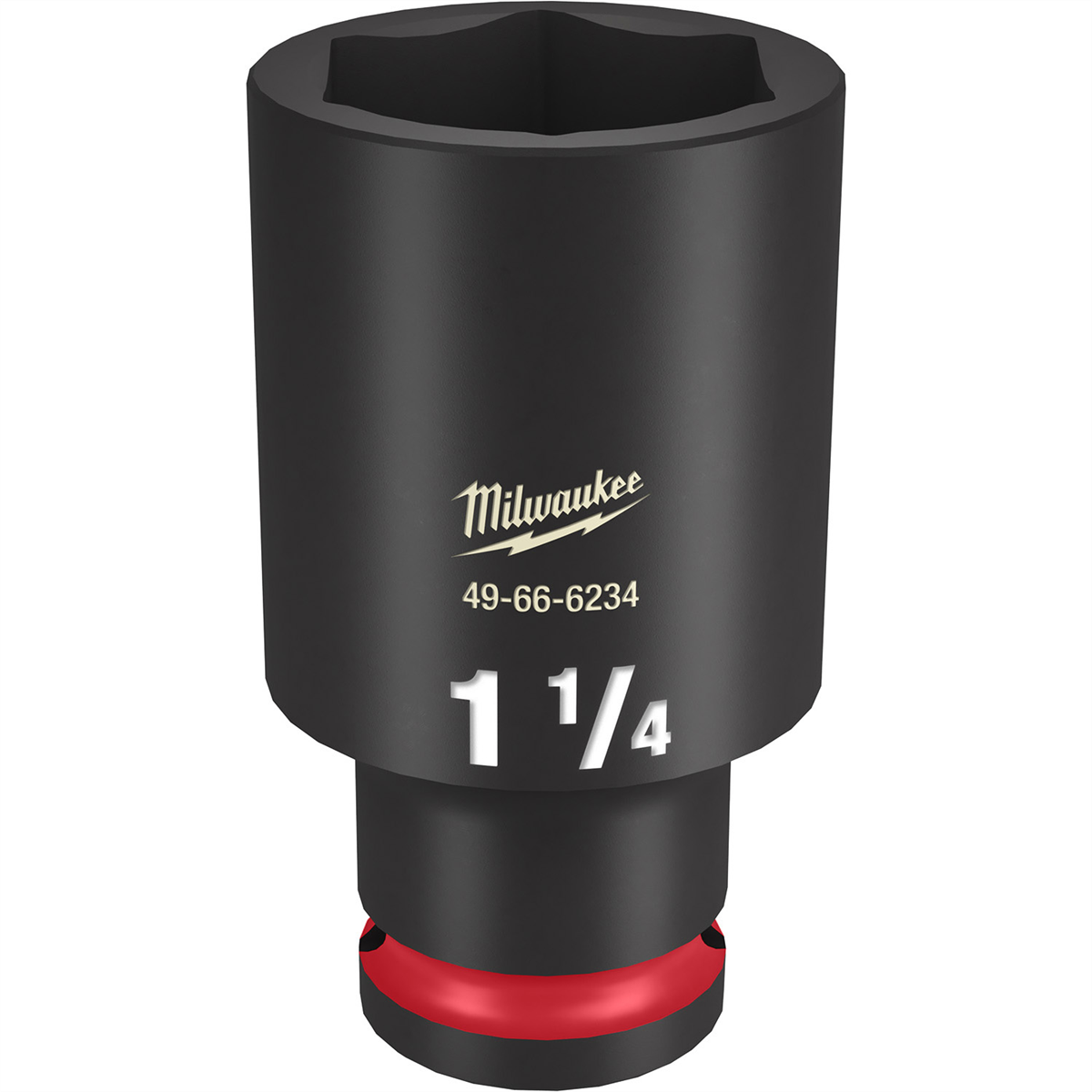 Milwaukee Tool SHOCKWAVE Impact Duty  1/2"Drive 1-1/4" Deep 6 Point Socket